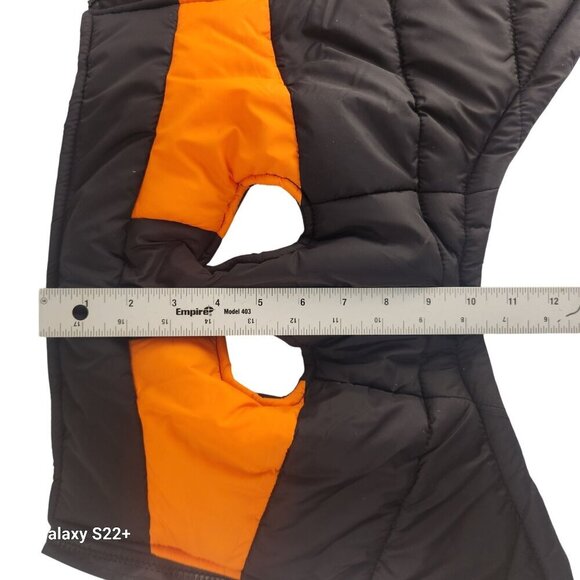 Adjustable Two-Tone Padded Dog Jacket With Zipper & D-Ring Leash Attachment - Picture 7 of 12